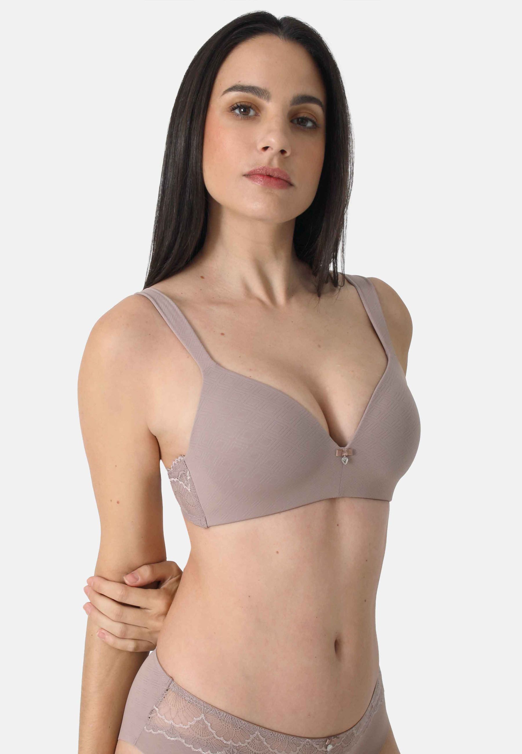 Soft-BH mit Einlage Rhombus Jacquard 18396 Vorderseite