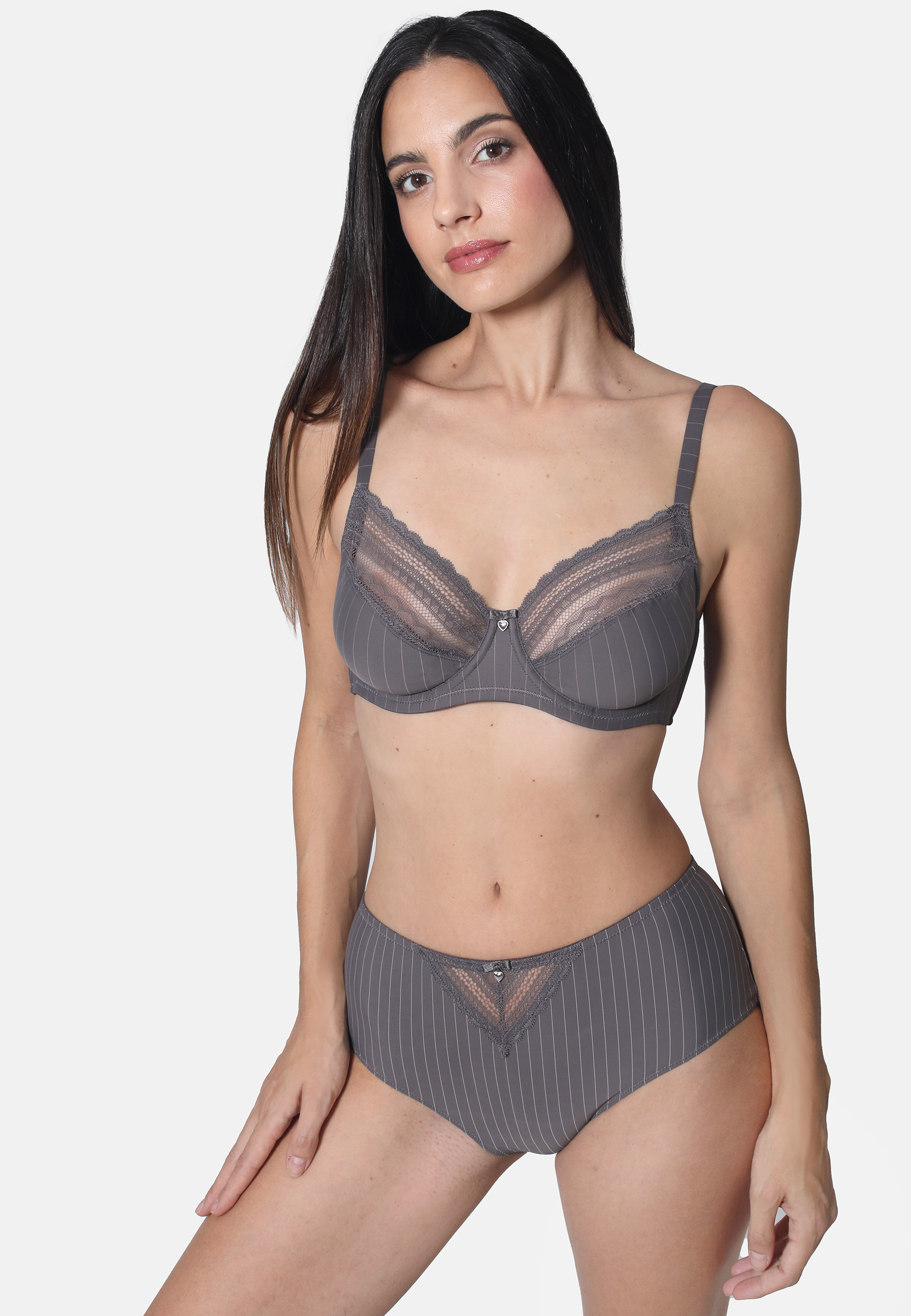 24459595_fbs Bügel-BH Feminine Pinstripe 24459 Ganzkörper