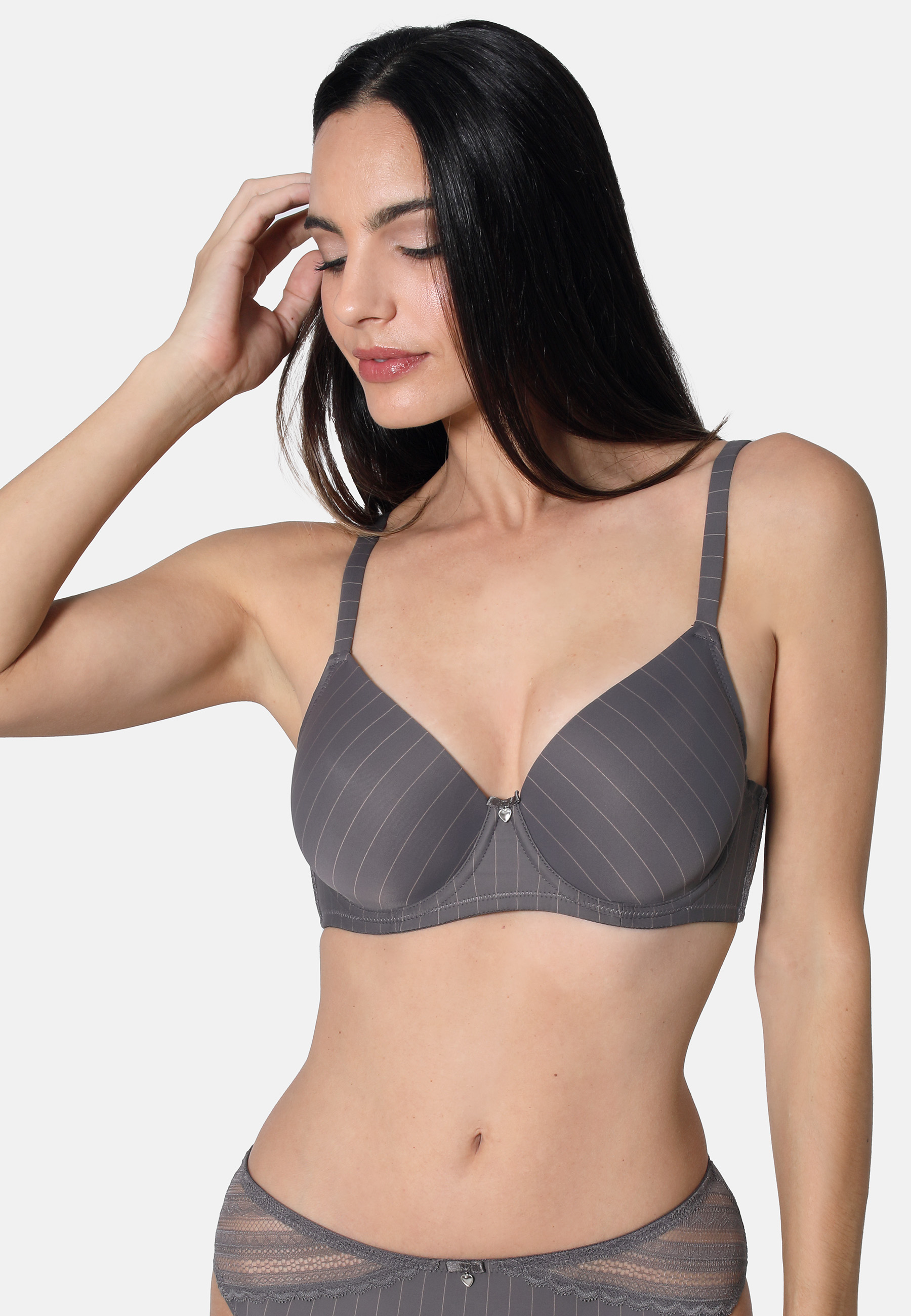 Schalen-BH Feminine Pinstripe 24458 Vorderseite