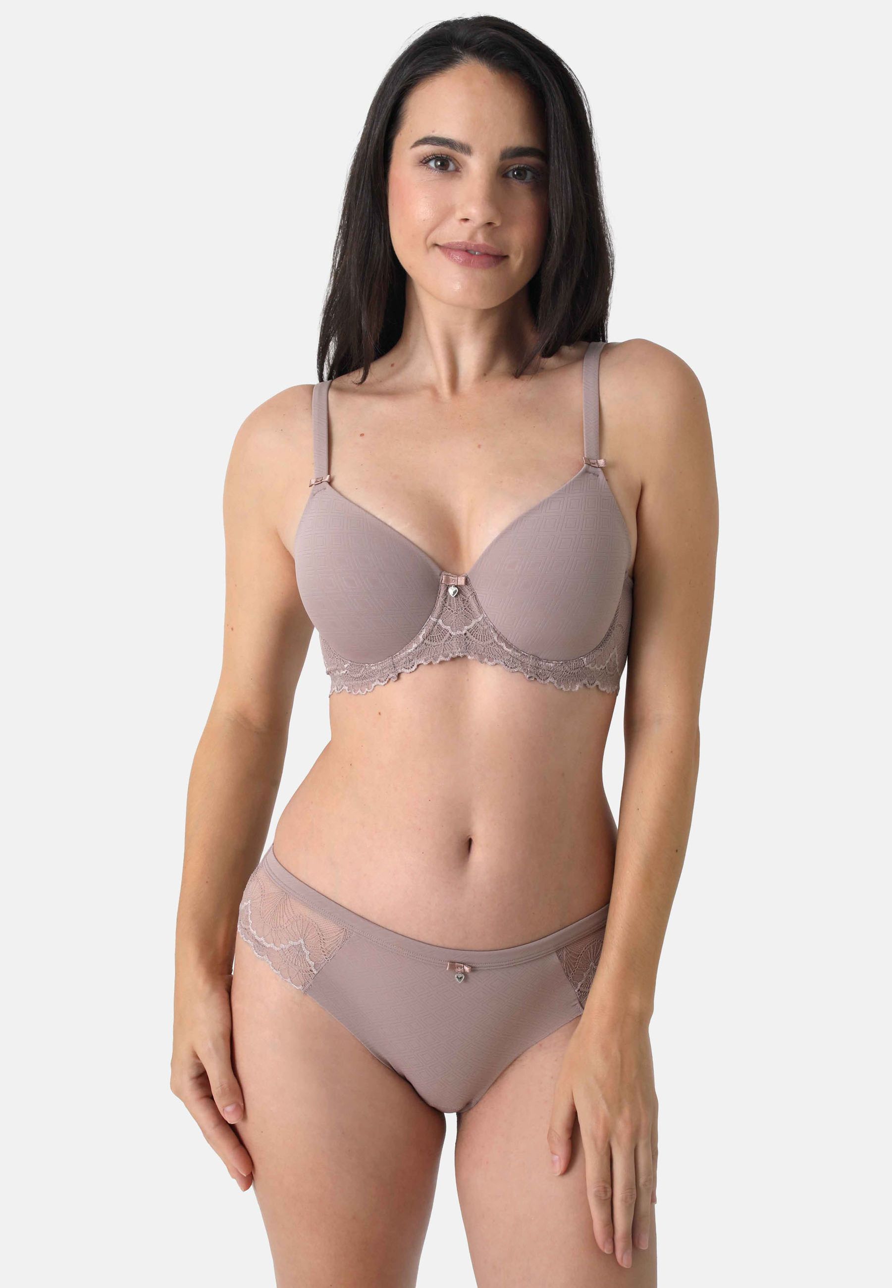 Schalen-BH Rhombus Jacquard 28396 Ganzkörper